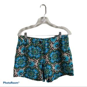 Linen Blend Short Mosaic Print Size 8